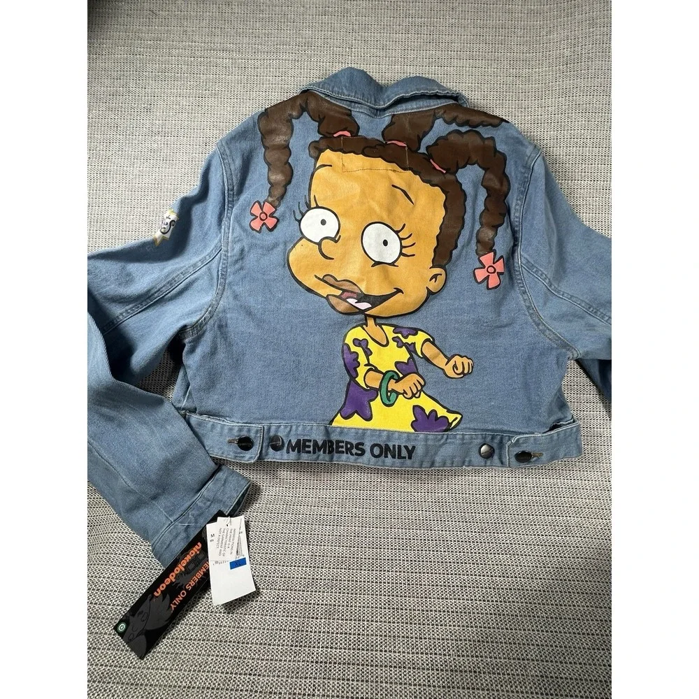Members Only x Nickelodeon Denim Jacket Size XL